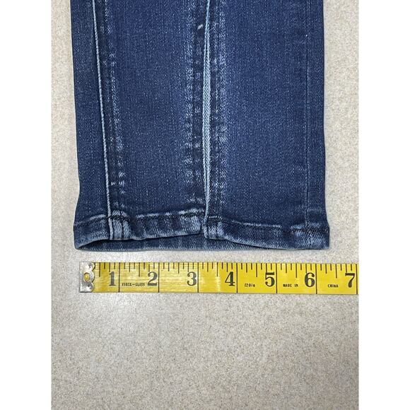 Flying Monkey Women’s Size 29 Front Slit Straight Dark Wash Stretchy Blue Jeans - Picture 10 of 12